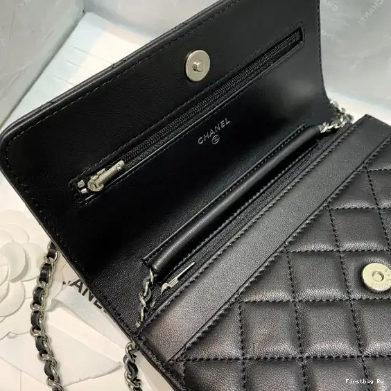 First Bag Ru NEW CHANEL LAMBSKIN WALLET CHAIN EDITION 0628